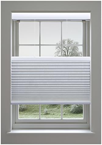 Decor Avenue Custom Cordless 28 1/2 W x 30 to 36 H Crystal Top Down Bottom Up (TDBU) Light FIltering Cellular Shade INSIDE MOUNT