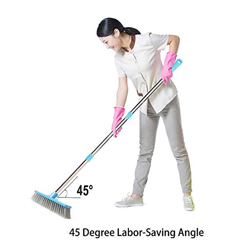 Floor Scrub Brush with Long Handle 48" Stiff Bristle Shower Deck