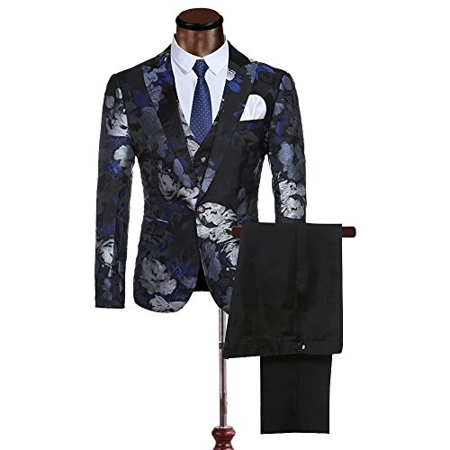 Cloudstyle mens fancy notched lapel allover floral prin…