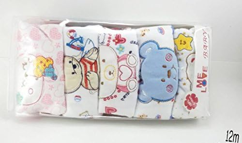 Me Love Baby neutral pants children100% cotton trousers 5 pieces/lot cartoon baby girl/boy elastic waist (12m, d1)