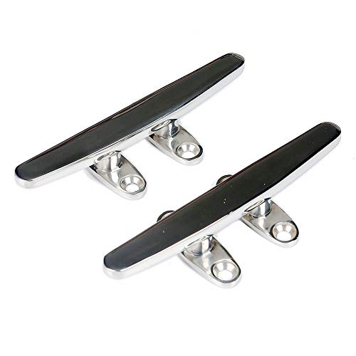Thorn Dock Cleat Boat Open Base Cleat Flat Top Marine 316 Stainless Steel (5-in,2-Pack)