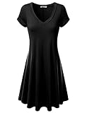 J.TOMSON Women¡¯s Short & Long Sleeve V-Neck Flared Dress