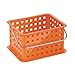 InterDesign Storage Organizer Basket, for Bathroom, Health and Beauty Products - Small, Orange