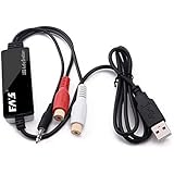 EAS USB 2.0 Digital Audio Capture Card Converter For MAC OS 10.11 And Windows 10/8.x/7 Systems- Audio Grabber Card for Cassette Tapes to mp3 Converter