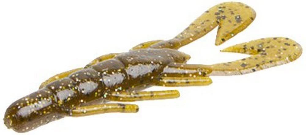 Zoom Bait UltraVibe Speed Craw 3.5-Inch | Green Pumpkin Magic | 12-Pack for Bass Fishing