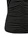 Choies Women's Black Deep V Neck Ruched Strappy Lace Back Lace Tight Vest