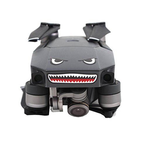 Digood Shark Decoration Waterproof Decal Skin Sticker for DJI Mavic Pro RC Drone (blue+Black) - Thumbnail 3