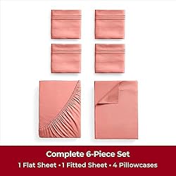 Mellanni Iconic California King Sheet Set - 6-Piece