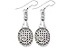 Tennis Racquet & Ball Clear Crystals Fashion Dangle Earrings