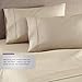 HC COLLECTION 1800 Series Microfiber Sheet & Pillow Case Set(Queen, Taupe)