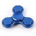 LED Lighting EDC Hand Tri-Spinner Aluminum Fidget Finger Toy For Autism ADHD Anxiety Stress Relief Focus Fingure Spinner and long spins to 2-3Min (Blue)