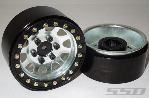 SSD RC 1.9" Steel D Hole Wheels (Silver) (2)