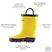 Lone Cone Rain Boots with Easy-On Handles in Solid Colors for Boys and Girls, Play-Proof Flexible Rubber, Durable Non-Slip Treads, Kid-Friendly for Hours of Joy - Classic Yellow, 7 Toddler