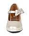 Leatherette Bow Platform Mary Jane Pump (Toddler/Little Girl/Big Girl) BD11 - Ivory