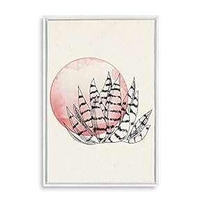 Framed Canvas Wall Art Modern Geometric Pattern Canvas Prints Home Artwork Decoration for Living Room,Bedroom - 16x24 inches