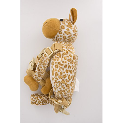 Berhapy 2 in 1 Monkey Toddler Safety Harness Backpack Children's Walking Leash Strap (giraffe)