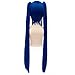 MSHUI Fairy Tail Dark Blue Double Ponytail Costume Cosplay Wig