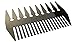 Jovinno Hair Styling Metal Hair & Beard Comb Premium Quality Luxury Dual-Sided Wide + Fine Tooth Designed To Promote A Unique Hair Contour … (Silver Grey Metal)