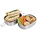 Stainless Steel Insulated Metal Lunch Bento Box Set. 2 Layer, 3 Compartment Japanese Divided Tiffin Stacking Eco Lunchbox Food Container for Men, Women, Kids, Adults. Ecofriendly Bentobox.