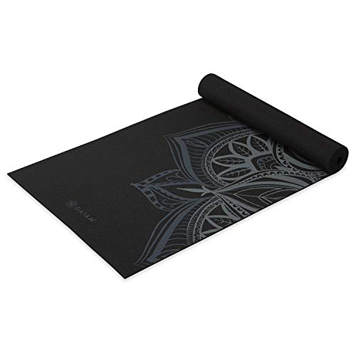 Gaiam Yoga Mat Premium Print Non Slip Exercise & Fitness Mat for All Types of Yoga, Pilates & Floor Workouts, Folkstone Point, 5mm