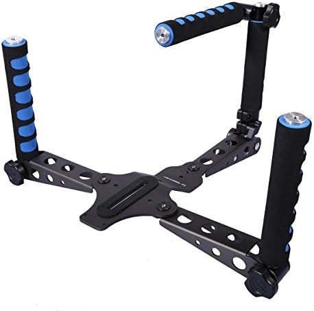 Aluminium Alloy Foldable DSLR Rig Movie Kit Film Making System Shoulder Mount Support Rig Stabilizer for Canon Nikon Sony Fujifilm Olympus Digital SLR Cameras and Camcorders