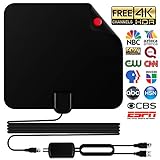 HDTV Antenna, Skywire TV Antenna HD, Indoor Digital TV Antenna 120Miles Range with The Latest Amplifier Signal Booster - 4K Local Channels Broadcast for All Types of Smart Digital Television