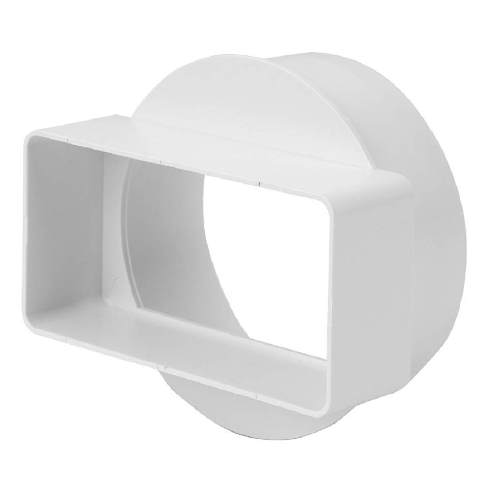 110x55mm -Ø 100mm Flat Rectangular to Round Ducting Adapter - Straight Duct Connector