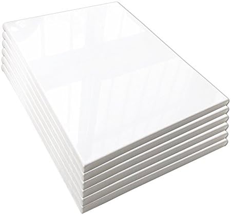 AmDiv Royal Art Canvas Pre-Stretched Ready for Painting, 40 x 50 cm (15 ¾ x 19 11/16")100% Cotton, For Acrylic Paint, Oil Paint &amp; Wet or Dry Media, For the Professional Artist, Hobbyist or Kids (6 PK)