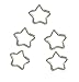 yueton Pack of 50 Metal Star Shaped Split Ring Key Ring Key Holder Keyfob Accessories Connector Keychain Keyring