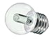 Satco S9160 Solid State LED Light Bulb, 1.2W, 120V, Clear Finish, 32 Initial Lumens, 2-5/16