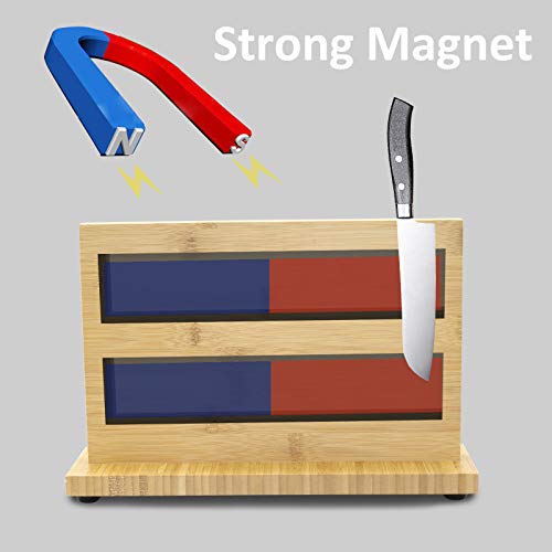 Bamboo Knife Block Kitchen Wood Knife Holder Knife Organizer