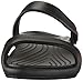 crocs Women's Cleo V Flat Sandal, Black/Black, 7 M US
