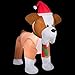 Christmas Inflatable Giant Fuzzy Plush English Bulldog Airblown Holiday Decoration By Gemmy
