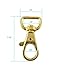 Gold Plated Swivel Clasps Lanyard Snap Hook Lobster Claw Clasp 1 3/4 x 1/2 inch Pack of 50