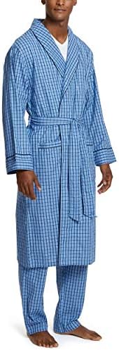 nautica men's long sleeve lightweight cotton woven robe