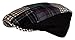Men's Multi Pattern Patchwork Wool Blend Newsboy Ivy Golf Hunting Hat (MULTI-BLUE, SM)