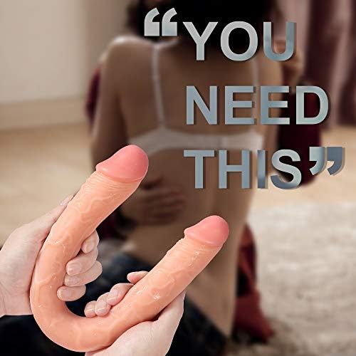 ZCPLFL 16.1 inch Lifelike Double Headed Ended Flexible PVC Huge Smooth Stick for Women Men ZCPLFL