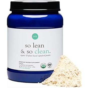 Ora Organic Vegan Protein Powder - 22g of Raw, Plant-Based, Low-carb Protein with Greens and Digestive Enzymes, Dairy-Free, Gluten-Free, Soy-Free, Paleo, Keto-Friendly - Vanilla Flavor, 20 Servings