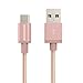USB C Cable, BRIDGEGEN 6.6Ft/2M Nylon Braided Charge Cable with Premium Aluminum Housing for Galaxy S8 Plus, Moto Z, LG G5/G6, Google Pixel XL, Macbook 12 inch, and Other Type C Devices, Rose Gold
