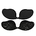 Deceny CB Invisible Bras Self Adhesive bra Silicone Bra Push Up Strapless Bra (D, Black)