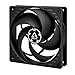 ARCTIC ACFAN00119A P12 PWM (Black/Black) - Pressure-optimised 120 mm Fan with PWM primary