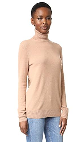 Equipment Women's Oscar Turtleneck Cashmere Sweater, Camel, Medium