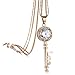 LOHOME Gorgeous Love Key to Be Full of Diamonds Pendant w/Long Sweater Necklace 31