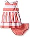 Nautica Girls' Printed Sleeveless Dress, Soft Coral, 12 Months