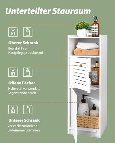 Aimu Waterproof Bathroom Cabinet - Freestanding Storage Unit with Open Shelf - Corner Furniture for Bedroom