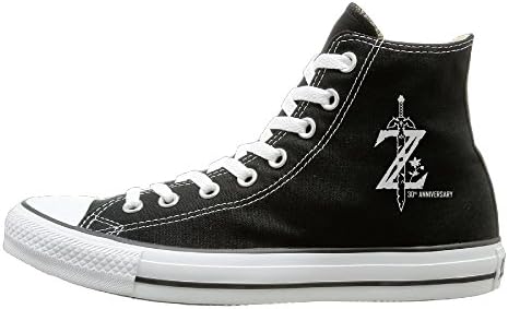 Laotan Men & Women Legend Of Zelda Breath Of The Wild High Top Sneakers Canvas Shoes Fashion Sneakers Shoes Classic 41 Black