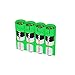 Storacell SLAAMS by Powerpax SlimLine AA Battery Caddy, Glow-in-the-Dark Moonshine, Holds 4 Batteries