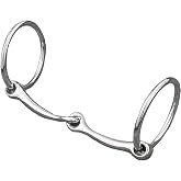 LEATHERRIDE Horse O-Ring Mouth Snaffle Bit 5 inch Training Equipment Riding Gear Bits for Horse Rein