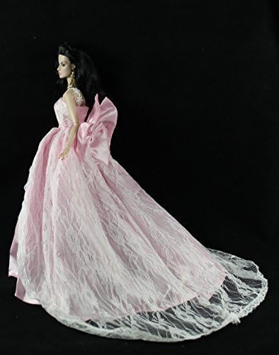 DLKJ178 Pink Fashion Princess Dress Gown Made Fit for Barbie Doll