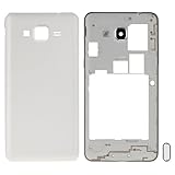 iPartsBuy Full Housing Cover Replacement(Middle Frame Bazel + Battery Back Cover) + Home Button Replacement for Samsung Galaxy Grand Prime G530(White)